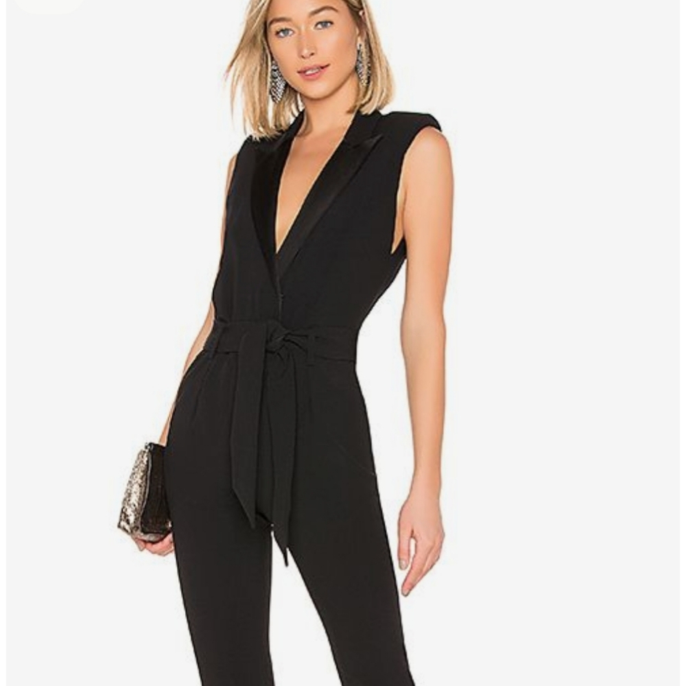 IRO Anis Black Sleeveless Jumpsuit with Waist Tie - Picture 2 of 8